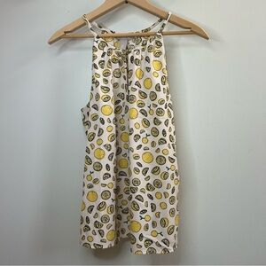 Banana Republic Citrus Print Blouse - Yellow and Black